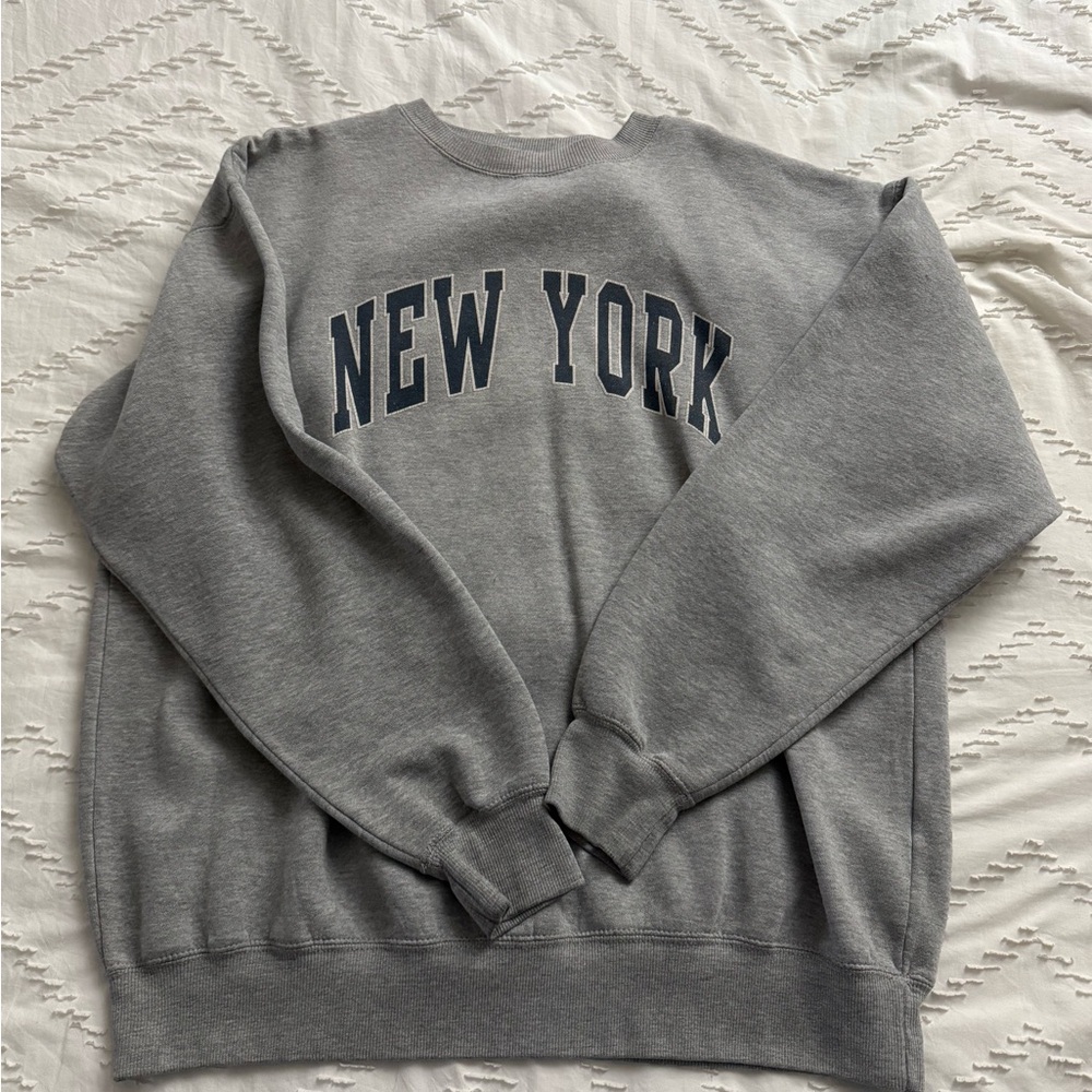 Gray New York Men's Sweater